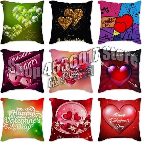 Flower lovers rose Love heart Print Cushion Cover Home Decor Pillow Case Cojines Decorativos Para Sofa Linen Throw Pillows Cover