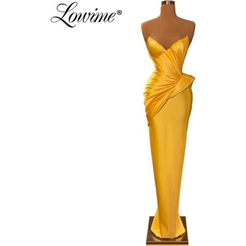 2020 New Custom Gold Party Dress Saudi Arabia Formal Dress Evening Gowns Abendkleider Dubai Kaftans Prom Dresses Long