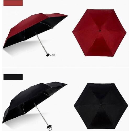 Pocket Mini Umbrella Rain Women Windproof Durable Folding Sun Umbrellas Portable Sunscreen Female Parasol Umbrella