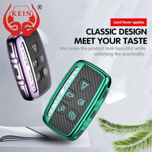 KEIN TPU 3D carbon fiber pattern for Land Rover Key case Range Rover Sport Edition Evoque Freelander 2 Jaguar XJ XJL XF XE C-X16