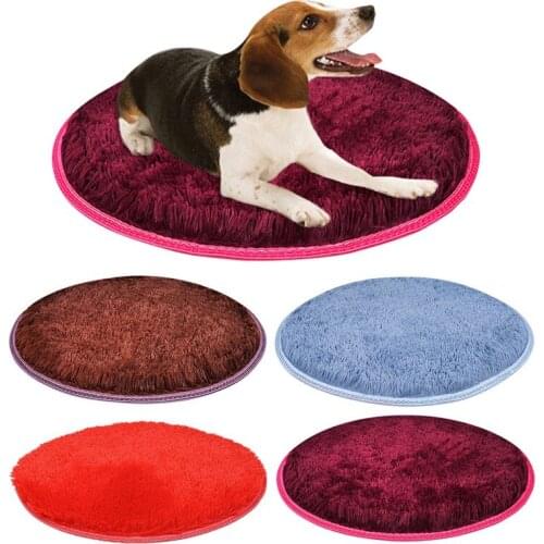 Pet Bed Mat Pet Plush Soft Round For Dogs Puppy Comfortable Sleeping Cushion Dog House Fashion Pet Supplies