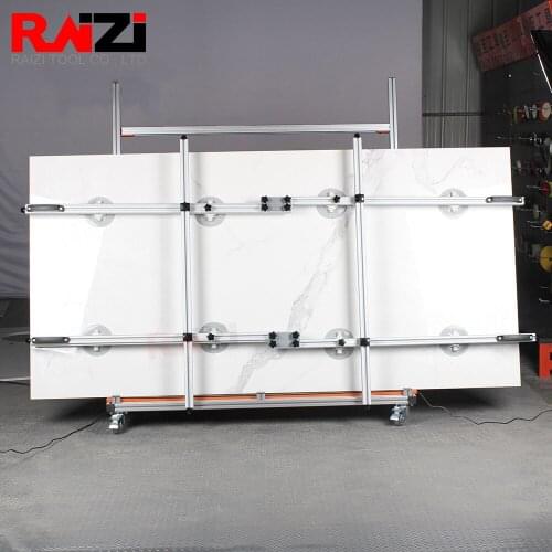 Raizi 1.3m-2.4m large format tile lifter suction cups for porcelain tile handling 6 inch vacuum suction cups stone lifting tool