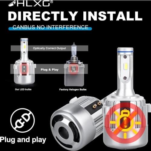 Led h7 canbus auto led Headlight diode bulbs H7 extral adapter led headlight 6000K White 20000LM For VW Golf GTi Passat MK7