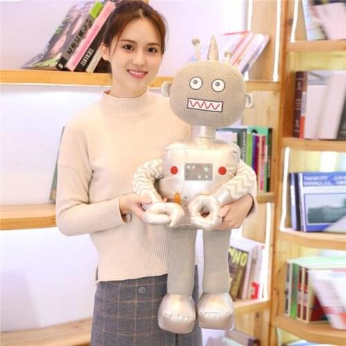 Cute Realistic Space Robot Stuffed Doll Large Humanoid Plush Toy Boy sleeping Ragdoll Birthday Gift 31inch 80cm DY50954