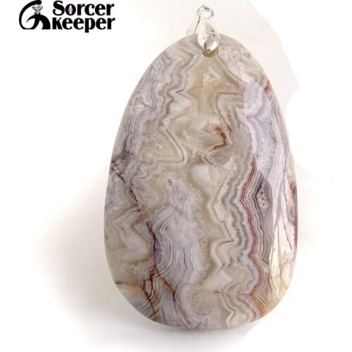 Natural Gem Stone Crazy Lace Rosetta Agates Pendant Fit DIY Necklace Slide Healing Beads for Women Men Jewelry Making BF314