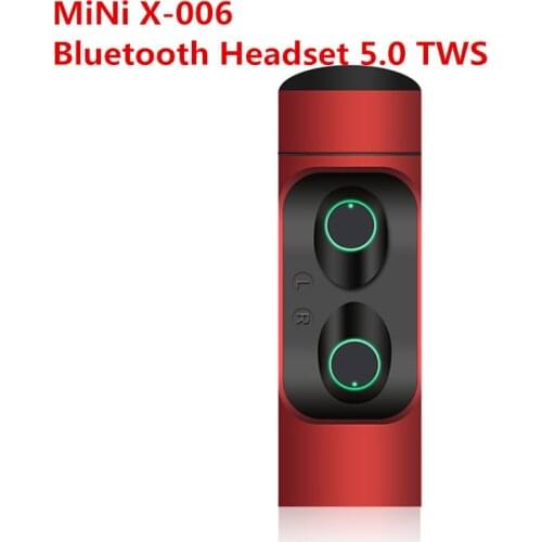 High-end Fingerprint Lipstick Mini Bluetooth Earphone 5.0 TWS 6D Dimensional Sound wireless Sport Ruinning in-ear headphones