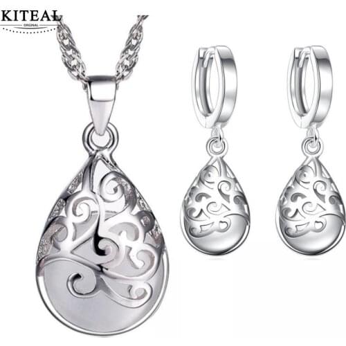 KITEAL Birthday Gift female engagement ring Moon light Opal Tears hollow pattern crystal jewelry Accessories