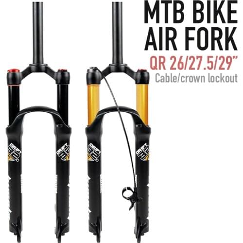 MTB Mountain Bike Suspension Air Fork 26/27.5/29 QR Magnesium Stanchion Axle Width 110 Bicycle Shock Absorber with Lockout
