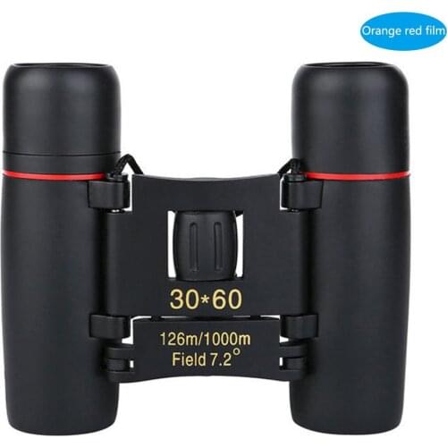 30x60 Portable Mini Zoom Binoculars Low Light Night Outdoor Telescope High Definition 1000M Long Range Optical Binoculars