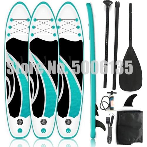 Factory Direct Sale! Portable Surfboard Inflatable Stand Up Adult Anti-leak Valve Paddle Board Portable and Easy to Store 305x76
