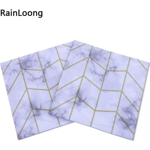 [RainLoong] Print Floor Tile Patterned Paper Napkins Tissue For Cocktail Party Decoration Decoupage 33*33cm 1 pack (20pcs/pack)