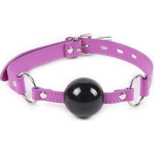 Strap Ball With Lock Buckle Silica Gel Plug With Red Bond Solid Blue gag Silver Lock Couples