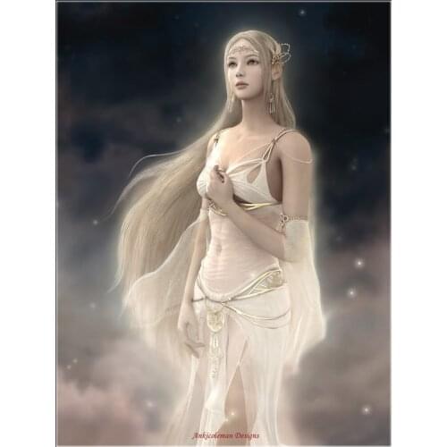 Counted Cross Stitch Kits Needlework Embroidery - Crafts 14 ct Aida DMC Color DIY Arts Handmade Home Decor - Light Elf