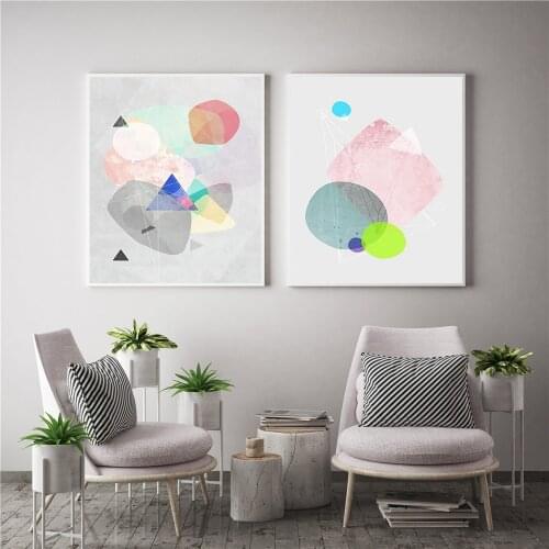Modern Picture Geometry Abstract Nordic Poster Prints Minimalist Wall Art Canvas Painting Home Decor Living Room Decoration