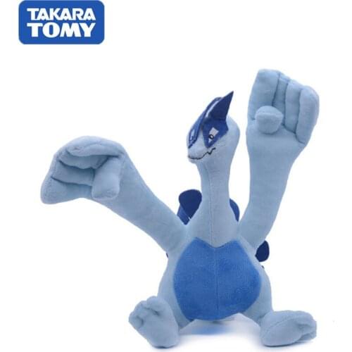 TAKARA TOMY Pokemon 25cm God Beast Plush Lugia Soft Stuffed Peluche Dolls Christmas Gift Toys for Children Kids