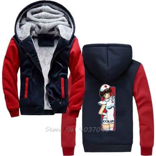 Hook Ups hoodie Manga Nurse Girl Natsume hoodies Men Winter Thick Warm Sportwear Sweatshirts Harajuku