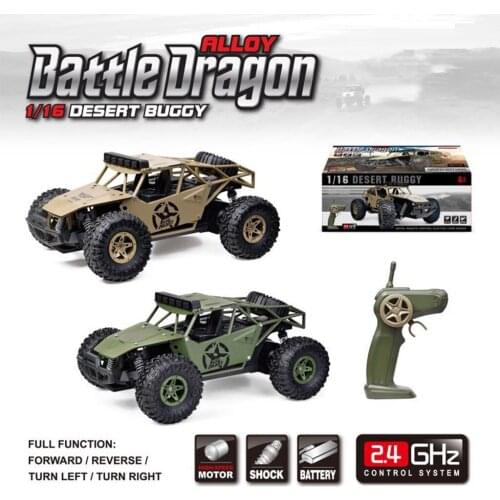 Off-Road Alloy Climbing Car BG1527 2.4G 1/16 4WD Military Truck Off-road Climbing Alloy RC Car RTR Gifts For Boys