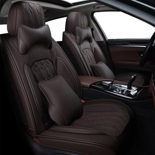 High quality Brown Leather Car seat covers For renault megane 2 3 master scenic captur clio fluence kangoo accessories