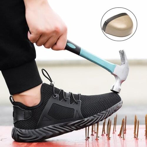 Steel Toe Cap Work Safety Shoes Men Women Groundwork Puncture-Proof Boots Lightweight Breathable Sneakers