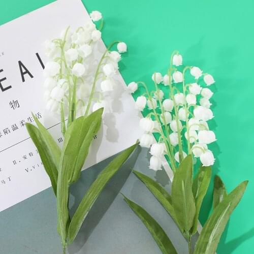 1pc Simulation Bell Orchid Artificial Lily of the valley Plastic Flower Home Party Decoration Fake flowers