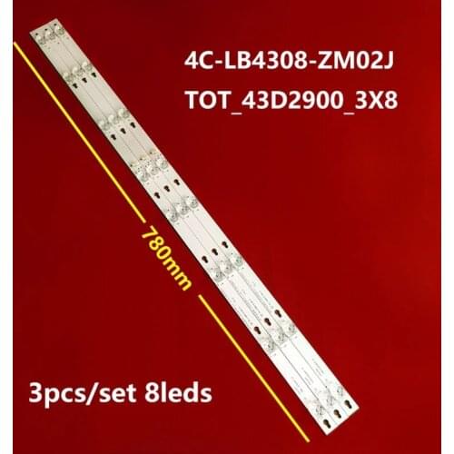 15 PCS LED Backlight Strip for Thomson 43UC6306 43UC6406 TCL 43S303 43S305 43DP608 D43A810 TOT_43D2900_3X8 OEM43LB06_LED3030F2.1