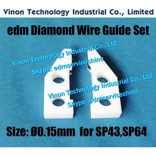 2pcs) Ø0.15mm Set of edm Diamond Wire Guides 20EC080A405+20EC080A409 Makino Wire Hold Guide 20EC390A403-Z1, 6EC80B407,24.05.320