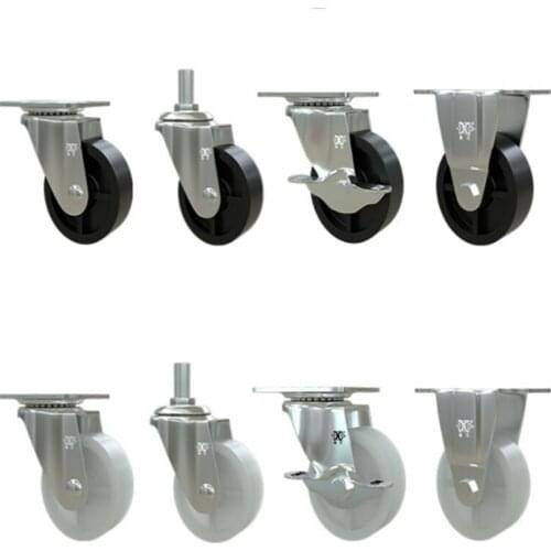 4 Pcs/Lot Emerging Caster 2-inch Black Pp Universal Wheel Refrigerator Cabinet Display Small Push