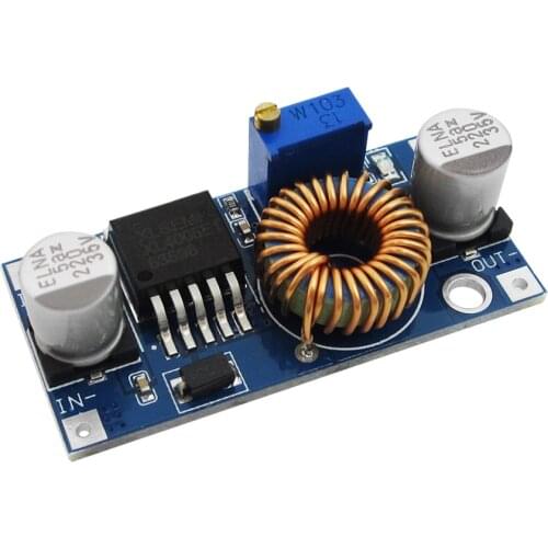5A DC-DC Step-Down Buck XL4005 Adjustable Power Supply Module DC Step Down Voltage Regulator Board LED Driver 5-32V to 0.8-24V
