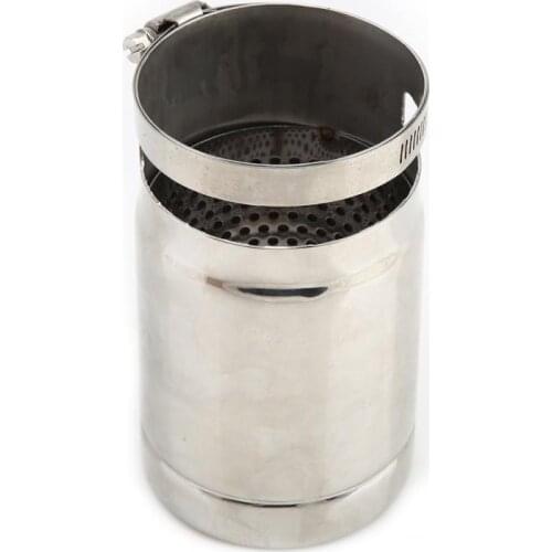 75mm Universal Stainless Steel Car Rear Exhaust Pipe Tail Muffler Tip with Clamp