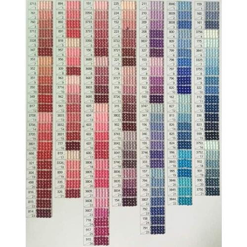 Diamond Painting Square/Round Drills DMC 447 Colors 200pcs/Bag Rhinestones Beads MOQ 10Bags/Color for 5d DIY Diamond Art