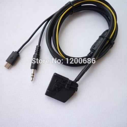 3.5MM AUX Cable Audio Adapter For VW Touran Touareg Passat Ford Seat Skoda MFD2 RNS2
