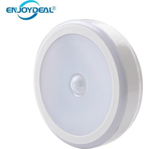 6LED Acrylic Warm White/White Wireless Motion Sensor Activated Light Control Nightlight Lamp W/Magnet With Infrared Sensing