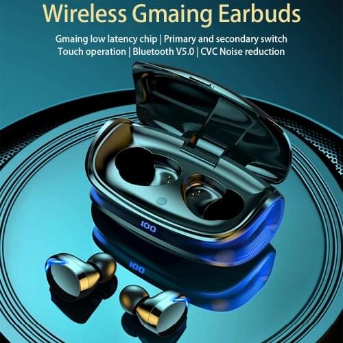 TWS Wireless Headphones Bluetooth 5.0 Earphone HD Stereo Sports Waterproof Earbuds Headsets With Microphone Type-c Charging Case