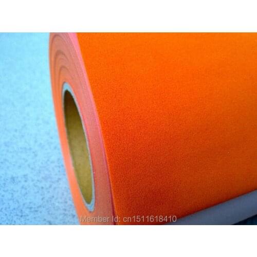 CDF-07 orange color Wholesale good price flock heat transfer vinyl for clothing