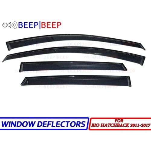 For Kia Rio 3 Hatchback 2011- car window deflectors car wind deflector sun guard rain vent visor cover car styling accessories