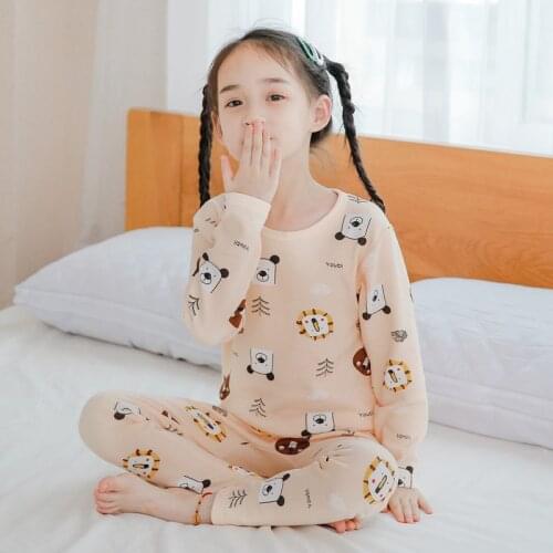 Kids pajamas for Boys Girls Sleepwear Bbay Cotton Full Sleeve Panda Pyjama Children Cartoon Pijama sets Toddler Homewear Nightie