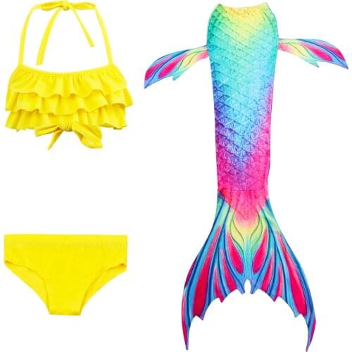 Kids Mermaid Cosplay Girls Fancy Swimsuit Party Clothes Summer Holiday Swimmable Mermaid Tail Costumes queue de sirene C46235CH