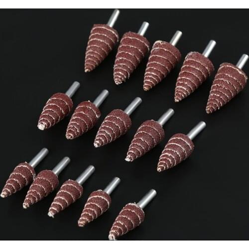 5Pcs GRIT 240 Sandpaper Wheel Conical Sanding Flap Wheels Polishing Buffing Grinding Head for Dremel Rotary Tool 25/20/16mm