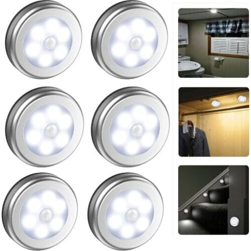 PIR Motion Sensor LED Under Cabinet Light Wireless LED Night lamp Wardrobe Light Kitchen Bedroom Smart Wake up Night Light