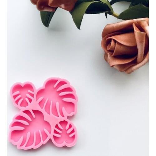 Monstera Leaves Ear Studs Combination Earring Mold Epoxy Resin Jewelry Mold Resin Casting Pendant Mold for Diy