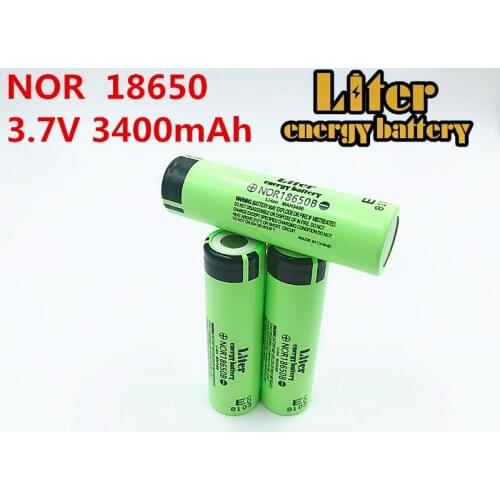 Liter energy battery 100% original 3PCS 3.7V 3400MAH NOR18650B battery 18650 lithium-ion Rechargebale battery for tablet pc