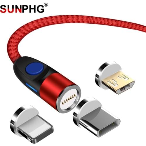 SUNPHG 3A Fast Charging Magnetic Micro USB Type C Cable for iPhone xs max Magnet Charge Wire for Samsung Oneplus Mobile Phone