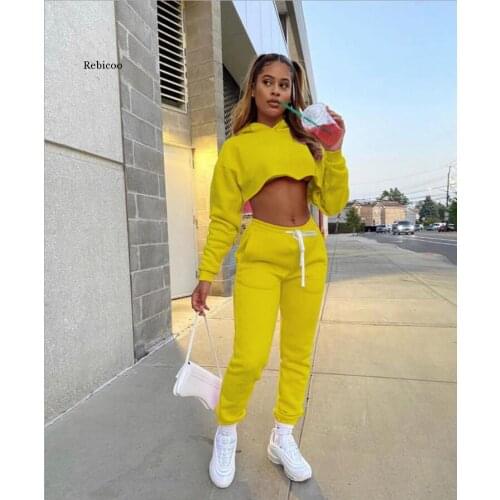 Fashionable Women Casual Sports 2-piece Outfit Set Long Sleeve Hoodie and Pants Set Women Jogger Fashion Casual Simple Daily