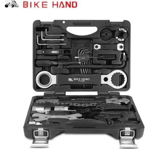 BIKE HAND Bicycle Professional Maintenance Toolbox 18 in 1 Combination Suit YC-721-CN Multi-function Case Repair