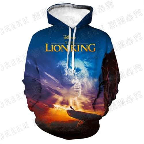 2021 New Cool Hoodies Men Women Children The Lion King Anime 3D Print Pullover Fashion Boy Girl Kids Sweatshirts Hoody Coat