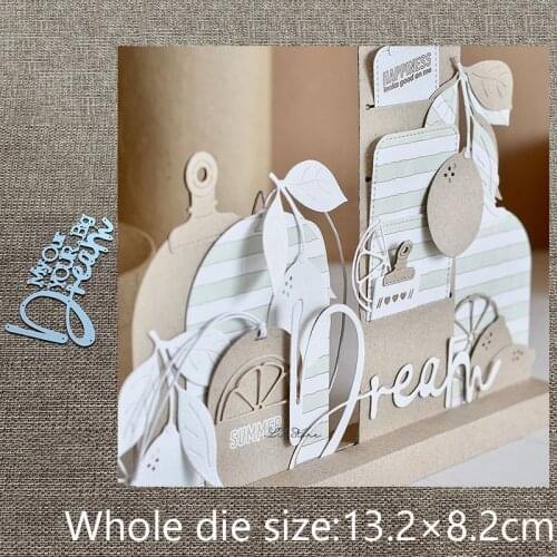 New Design Craft Metal stencil mold Cutting Dies Dream letters decoration scrapbook die cuts Album Paper Card Craft Embossing