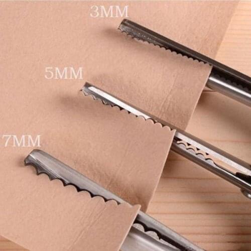 3 5 7mm Fabric Dressmaking Scalloped Edge Pinking Shears Scissors Clipper RTY