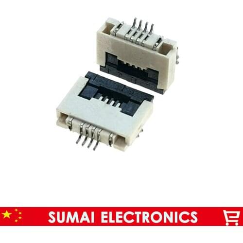 Sample,4Pin FPC FFC connector cable socket 4 pin 0.5mm connector for LCD screen interface ,ROHS,4P flex cable socket