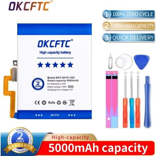 OKCFTC Original 5000mAh BAT-58107-003 Battery For Blackberry Q30 passport 4G SQW100-1 SQW100-3 Mobile Phone