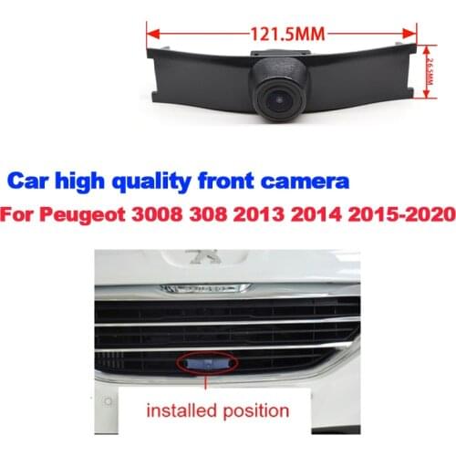 High Quality Car Front View Parking Special Camera For Peugeot 3008 308 2013 2014 2015-2020 Waterproof Night Vision CCD full HD